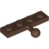 Plate Special 1 x 4 with Towball em Marrom