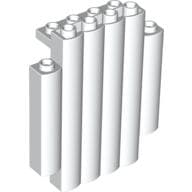 Panel 2 x 6 x 6 Log Wall [Palisade] em Branco