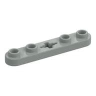 Technic Plate 1 x 5 with Smooth Ends, 4 Studs and Centre Axle Hole em Cinza claro