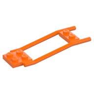 Animal / Creature Accessory, Horse Hitching, 1 x 2 Plate and 2 x 2 Plate [Studded] em Laranja