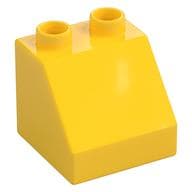 Duplo Brick 2 x 2 Slope 45° em Amarelo