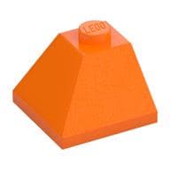 Brick Sloped 45° 2 x 2 Double Convex em Laranja