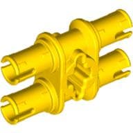Technic Pin Double with Axle Hole em Amarelo