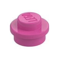 Plate Round 1 x 1 with Solid Stud em Rosa médio escuro
