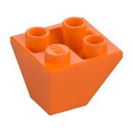 Brick Sloped Inverted 45° 2 x 2 Double Convex em Laranja