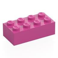 Brick 2 x 4 em Rosa médio escuro