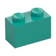 Brick 1 x 2 em Turquesa escuro