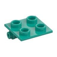 Hinge Brick 2 x 2 Top Plate Thin em Turquesa escuro