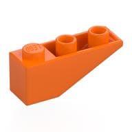 Brick Sloped Inverted 33° 3 x 1 with Internal Stopper and No Front Stud Connection em Laranja