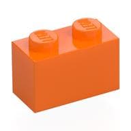 Brick 1 x 2 em Laranja