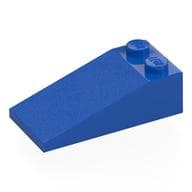Brick Sloped 18° 4 x 2 em Azul