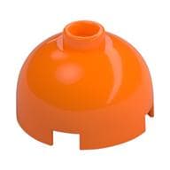 Brick Round 2 x 2 Dome Top, Hollow Stud em Laranja