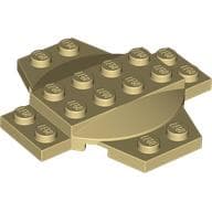 Plate Special 6 x 6 x 2/3 Cross with Dome em Bege
