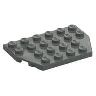 Wedge Plate 4 x 6 Cut Corners em Cinza escuro
