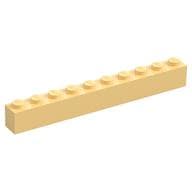 Brick 1 x 10 em Amarelo claro