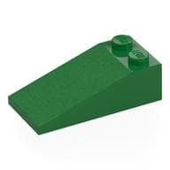 Brick Sloped 18° 4 x 2 em Verde