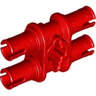 Technic Pin Double with Axle Hole em Vermelho