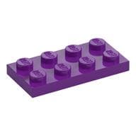 Plate 2 x 4 em Roxo
