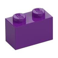 Brick 1 x 2 em Roxo