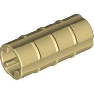 Technic Axle Connector Ridged [with x Hole x Orientation] em Bege