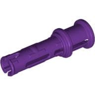 Technic Pin Long with Friction Ridges Lengthwise and Stop Bush [3 Lateral Holes, Big Pin Hole] em Roxo