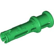 Technic Pin Long with Friction Ridges Lengthwise and Stop Bush [3 Lateral Holes, Big Pin Hole] em Verde