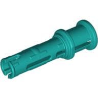 Technic Pin Long with Friction Ridges Lengthwise and Stop Bush [3 Lateral Holes, Big Pin Hole] em Turquesa escuro