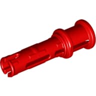 Technic Pin Long with Friction Ridges Lengthwise and Stop Bush [3 Lateral Holes, Big Pin Hole] em Vermelho
