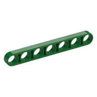 Technic Beam 1 x 7 Thin em Verde