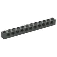 Technic Brick 1 x 12 [11 Pin Holes] em Cinza escuro