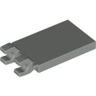 Tile Special 2 x 3 with 2 Clips [Angled Clips] em Cinza claro