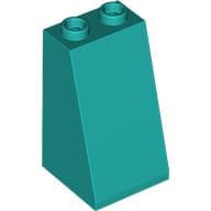 Brick Sloped 75° 2 x 2 x 3 [Hollow Studs] em Turquesa escuro