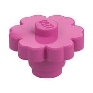 Plant, Flower 2 x 2 - Round [Open Stud] em Rosa médio escuro