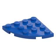 Plate Round Corner 4 x 4 em Azul