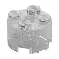 Brick Round 2 x 2 with Axle Hole em Transparente