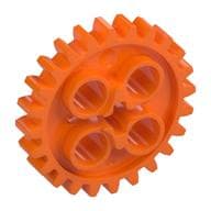 Technic Gear 24 Tooth [New Style with Single Axle Hole] em Laranja