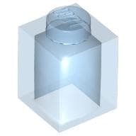 Brick 1 x 1 em Azul médio translúcido