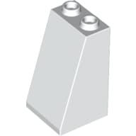 Brick Sloped 75° 2 x 2 x 3 [Hollow Studs] em Branco
