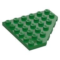 Wedge Plate 6 x 6 Cut Corner em Verde