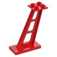 Support 2 x 4 x 5 Stanchion Inclined [5mm wide posts] em Vermelho