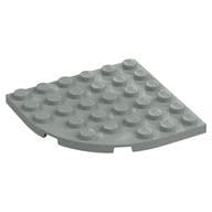 Plate Round Corner 6 x 6 em Cinza claro