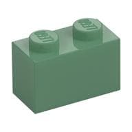 Brick 1 x 2 em Verde areia