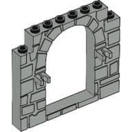 Door Frame 1 x 8 x 6 with Moulded Stone Print and Clips em Cinza claro