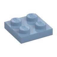 Plate 2 x 2 em Azul areia