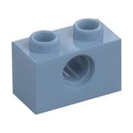 Technic Brick 1 x 2 [1 Pin Hole] em Azul areia