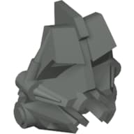 Large Figure Head Connector Block 3 x 4 x 1 2/3 em Cinza escuro