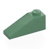 Brick Sloped 33° 3 x 1 em Verde areia