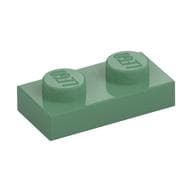 Plate 1 x 2 em Verde areia