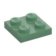 Plate 2 x 2 em Verde areia