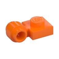 Plate Special 1 x 1 with Clip Light, Bar Hole [Thick Ring] em Laranja